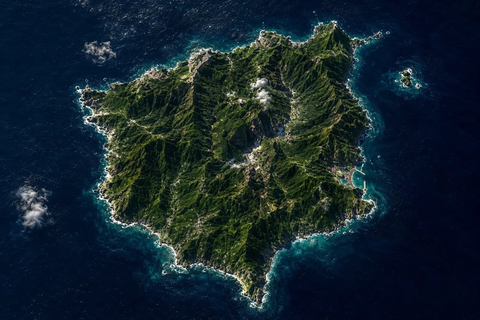 Ulleungdo, the volcanic island in the East Sea of Korea